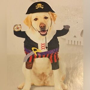 Pirate Dog Costume - Black and Red